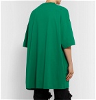 Vetements - Oversized Logo-Print Cotton-Jersey T-Shirt - Green
