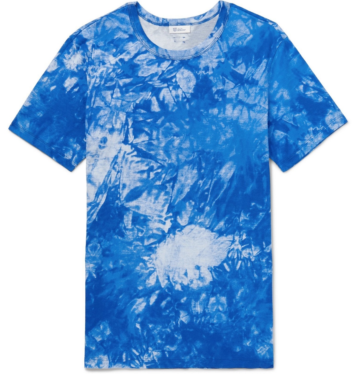 Photo: Schiesser - Georg Tie-Dyed Cotton-Jersey T-Shirt - Blue