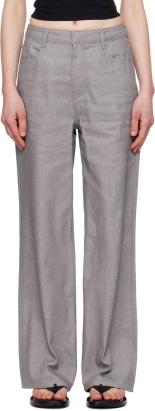 Photo: AMOMENTO Gray Four-Pocket Jeans