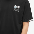 Men's AAPE x Smurfs Outline Smurf T-Shirt in Black