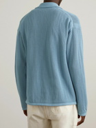 Piacenza Cashmere - Crochet-Knit Cotton Shirt - Blue