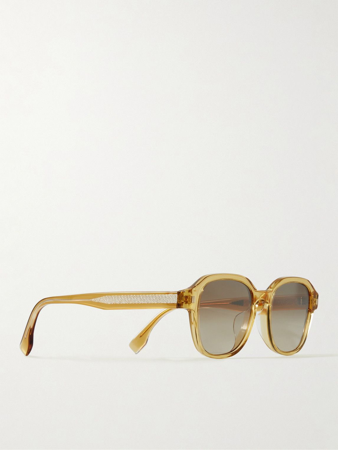 FENDI EYEWEAR Crystal-embellished square-frame acetate sunglasses