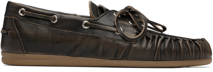 Photo: Alohas Brown Rowan Vintage Effect Leather Boat Shoes