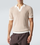 Orlebar Brown Horton crochet cotton polo sweater