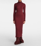 Goldbergh Mireille ribbed-knit turtleneck midi dress