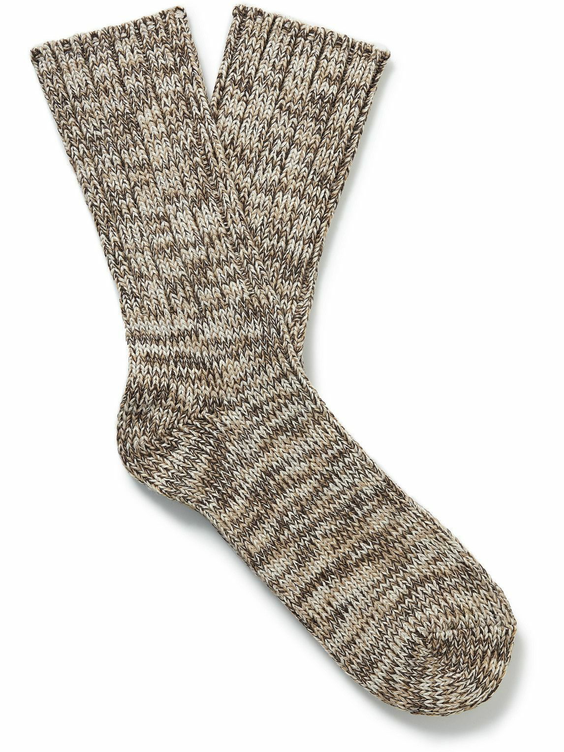 Photo: Falke - Brooklyn Organic Cotton-Blend Socks - Brown