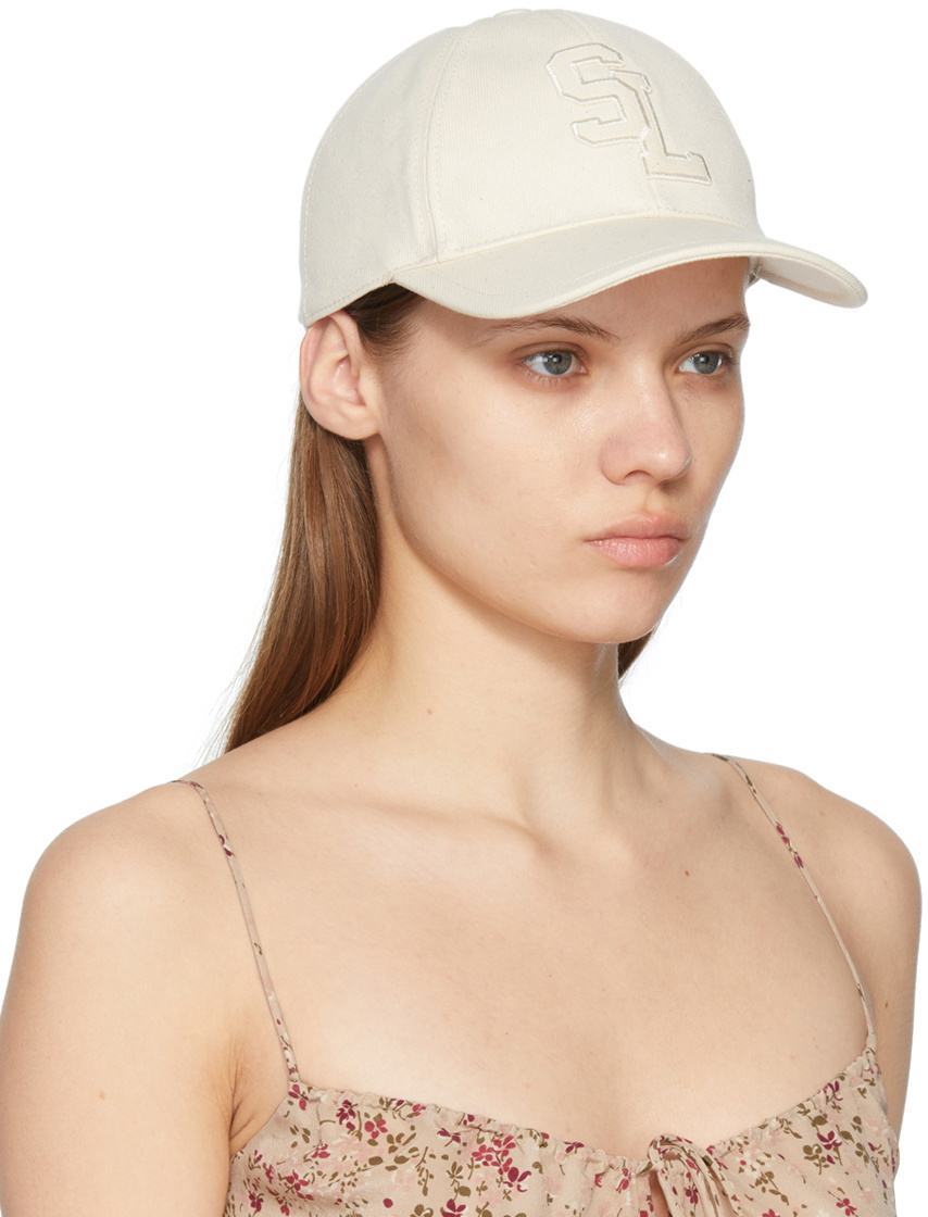 SAINT LAURENT Embellished denim baseball cap