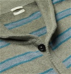 Massimo Alba - Shawl-Collar Striped Cashmere and Silk-Blend Cardigan - Green