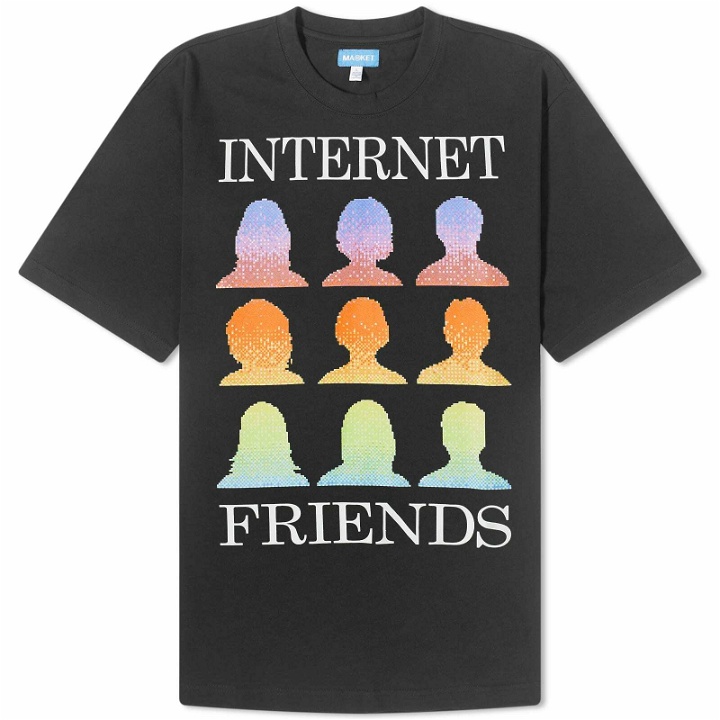 Photo: MARKET Men's Internet Friends T-Shirt in Black