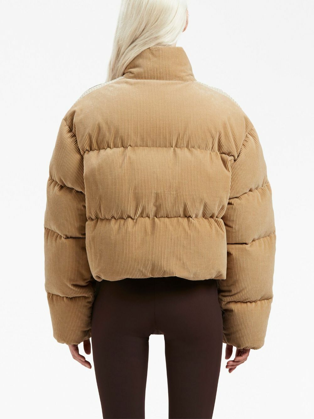 Corduroy cropped puffer clearance jacket