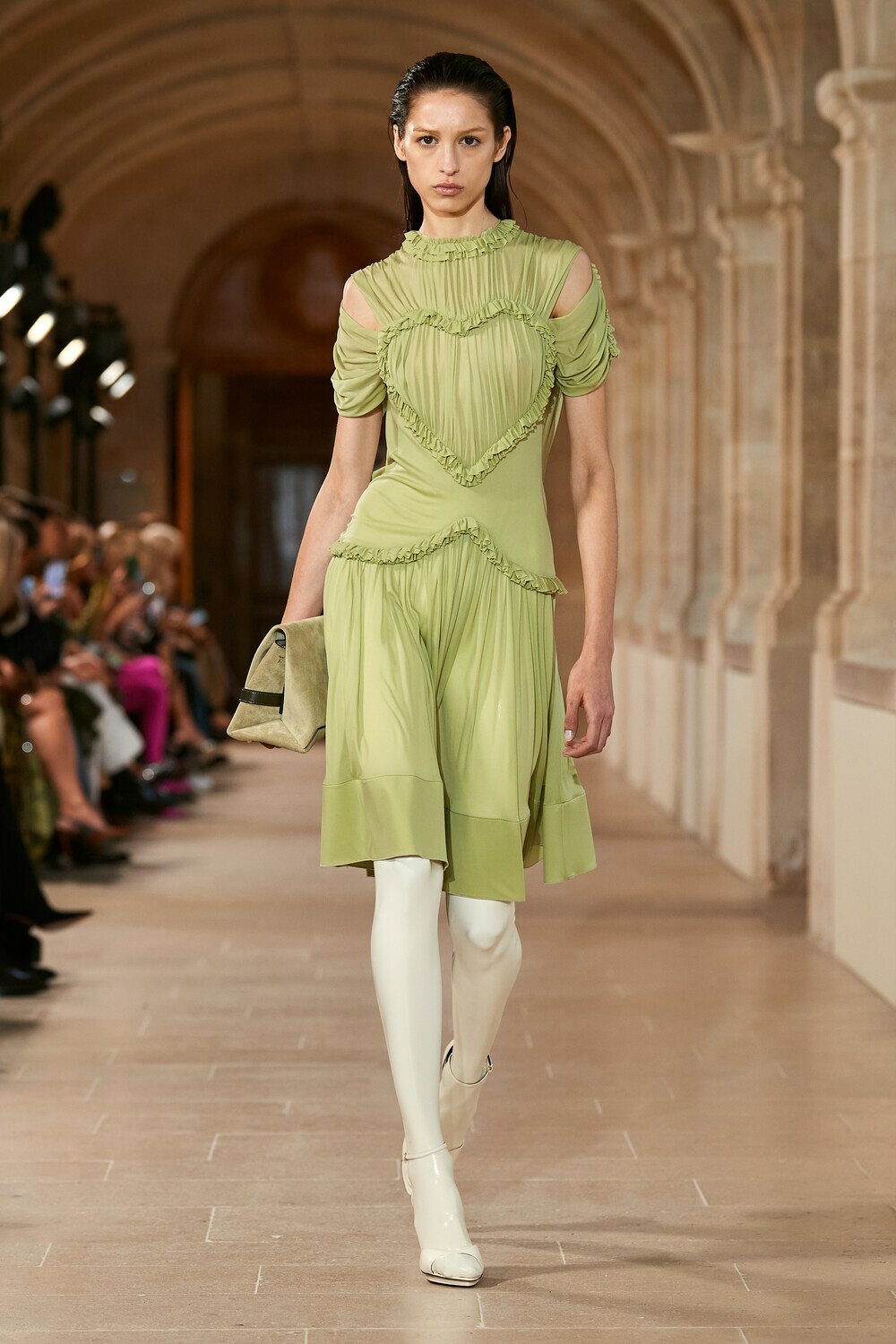 Victoria Beckham - Fringe-trimmed crêpe and satin minidress