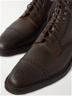 George Cleverley - Toby Suede Brogue Boots - Brown