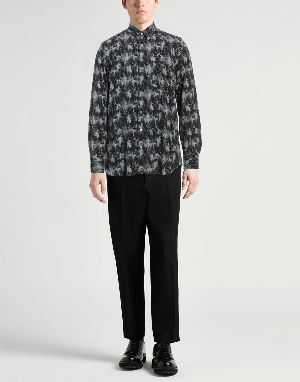 Lardini Mens Shirt in Midnight blue