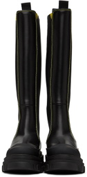 GANNI Black High Chelsea Boots