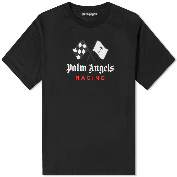 Photo: Palm Angels Men's Racing T-Shirt in Black