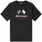 Palm Angels Men's Racing T-Shirt in Black