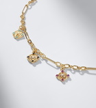 FoundRae Infinite Gratitude, Reverie, and Blossoms 18kt gold bracelet with gemstones