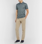 Brioni - Slim-Fit Cotton-Piqué Polo Shirt - Gray