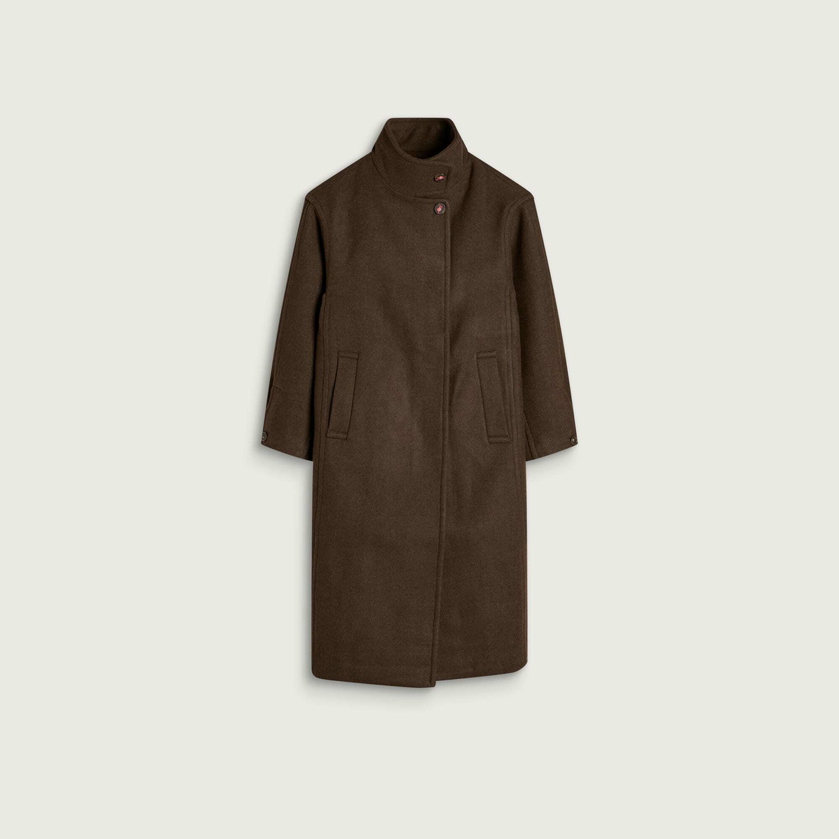 Damson Madder Women's Agnes Wool Coat in Choc