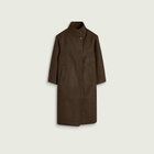 Damson Madder Women's Agnes Wool Coat in Choc