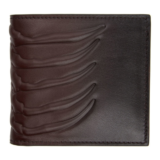 Photo: Alexander McQueen Burgundy and Black Rib Cage Wallet