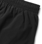 Alexander McQueen - Long-Length Logo-Print Webbing-Trimmed Swim Shorts - Black