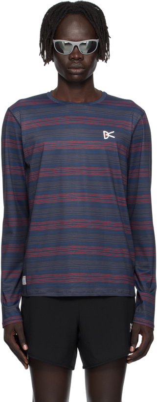 Photo: District Vision Navy Lightweight Long Sleeve Graphic T-shirt