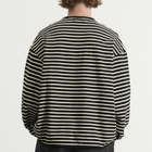 Anglan Men's Striped Long Sleeve in Black