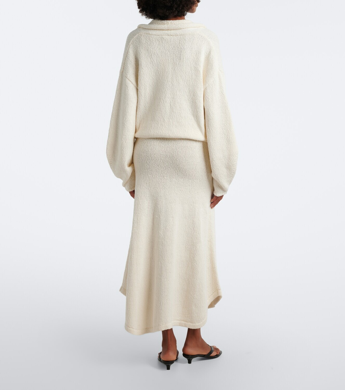 Aya Muse Kena knitted cotton midi skirt