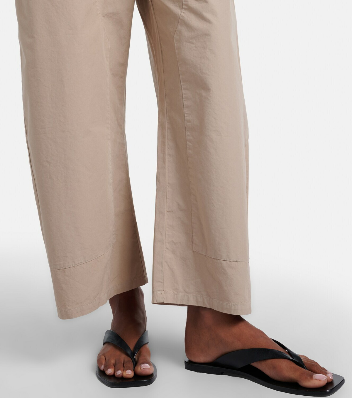 Leset Kyoto cotton cropped wide-leg pants