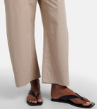 Leset Kyoto cotton cropped wide-leg pants