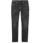 Saint Laurent - Skinny-Fit 16cm Hem Washed-Denim Jeans - Men - Black