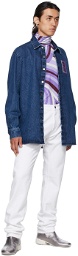 Raf Simons Blue & Purple Denim Straight Fit Shirt