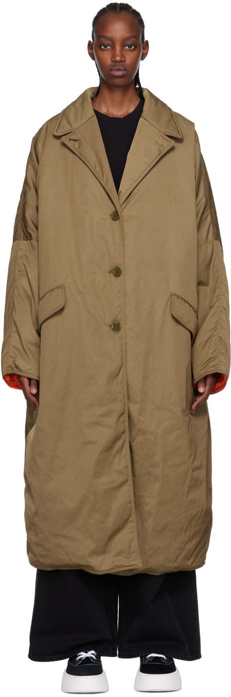 MM6 Maison Margiela Khaki Padded Coat