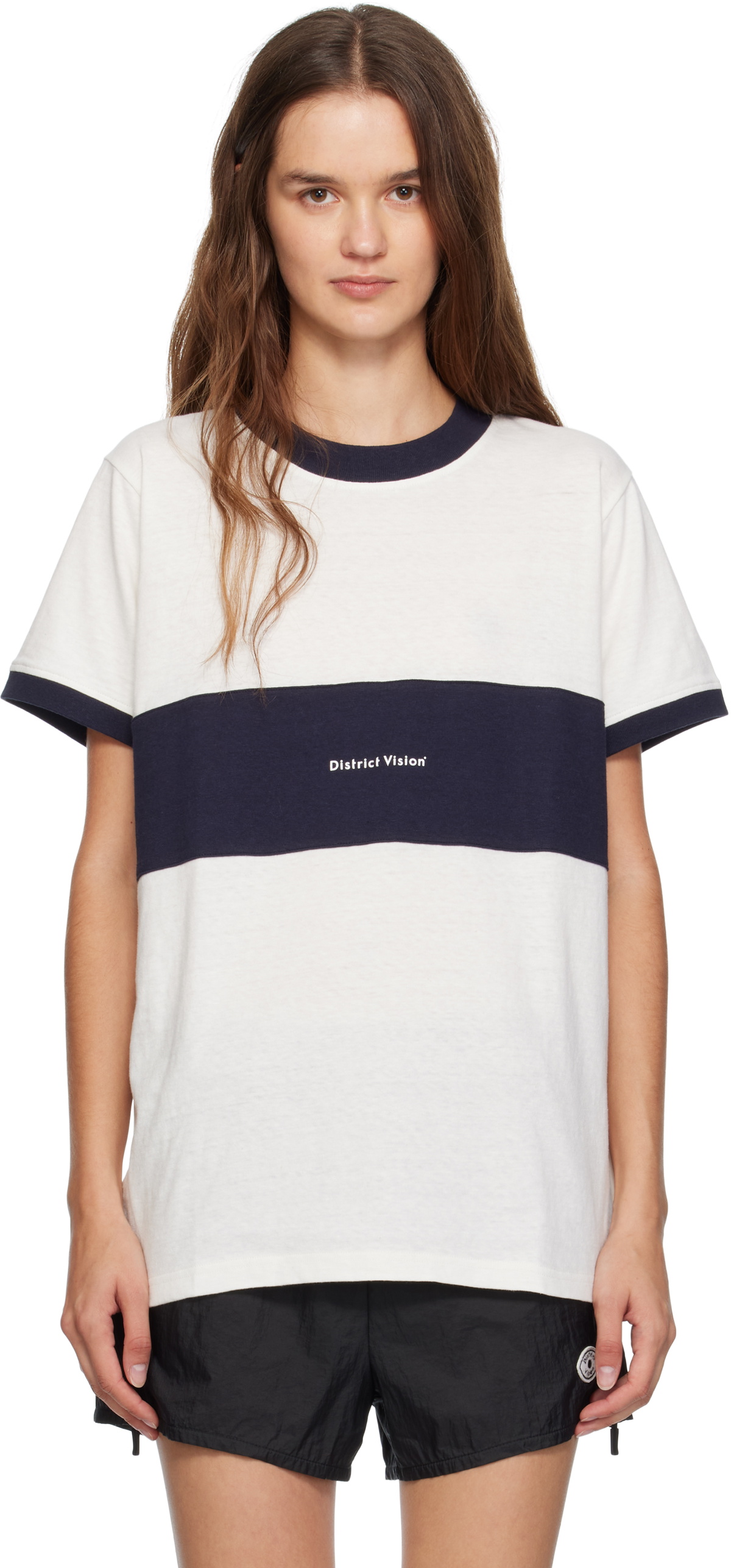 District Vision Off-White Ringer T-shirt