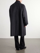 Kaptain Sunshine - Walker Brushed Cashmere Melton-Felt Coat - Gray