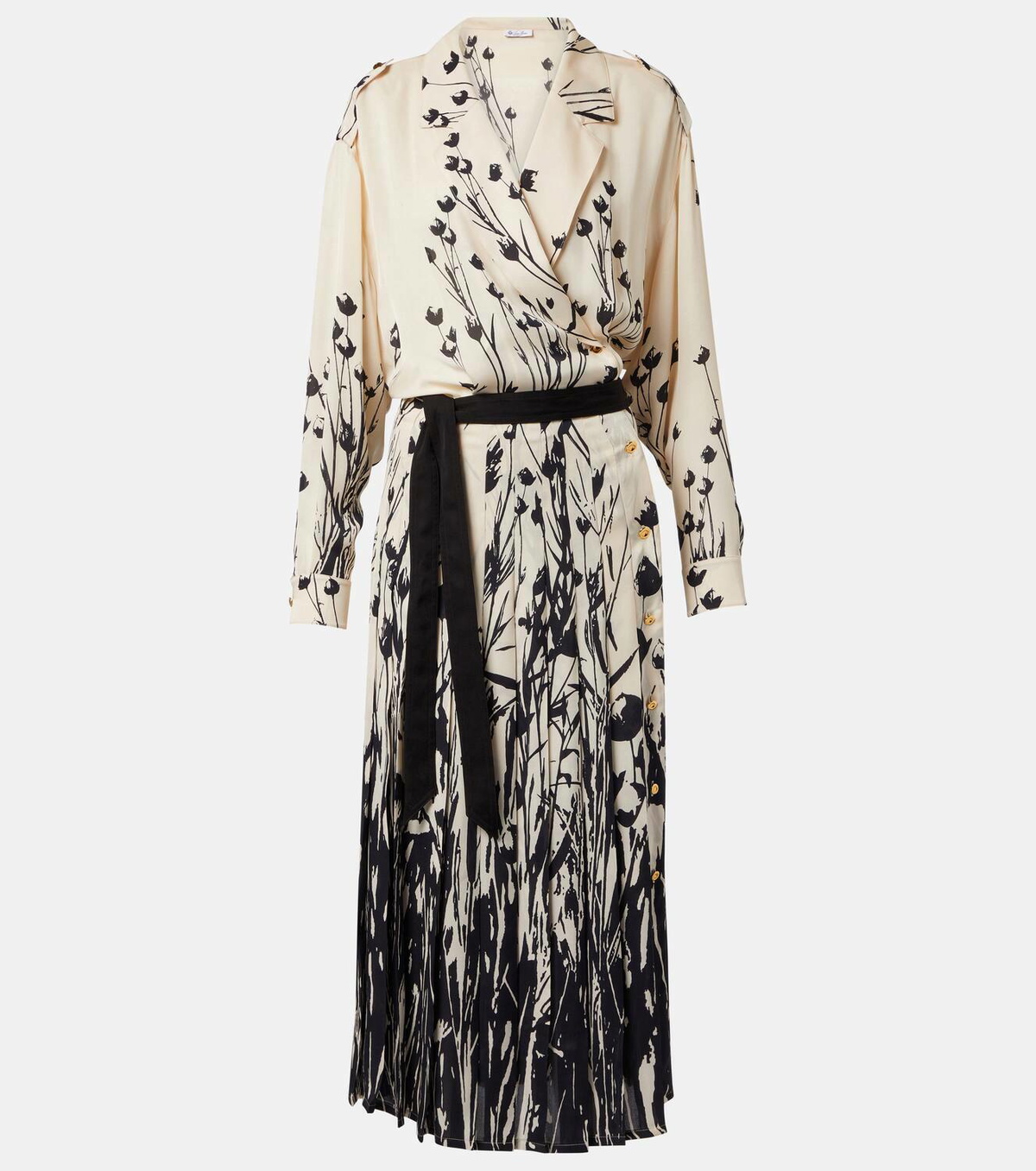 midi navy floral dress NIA Destene Floral Midi Dress L / Navy