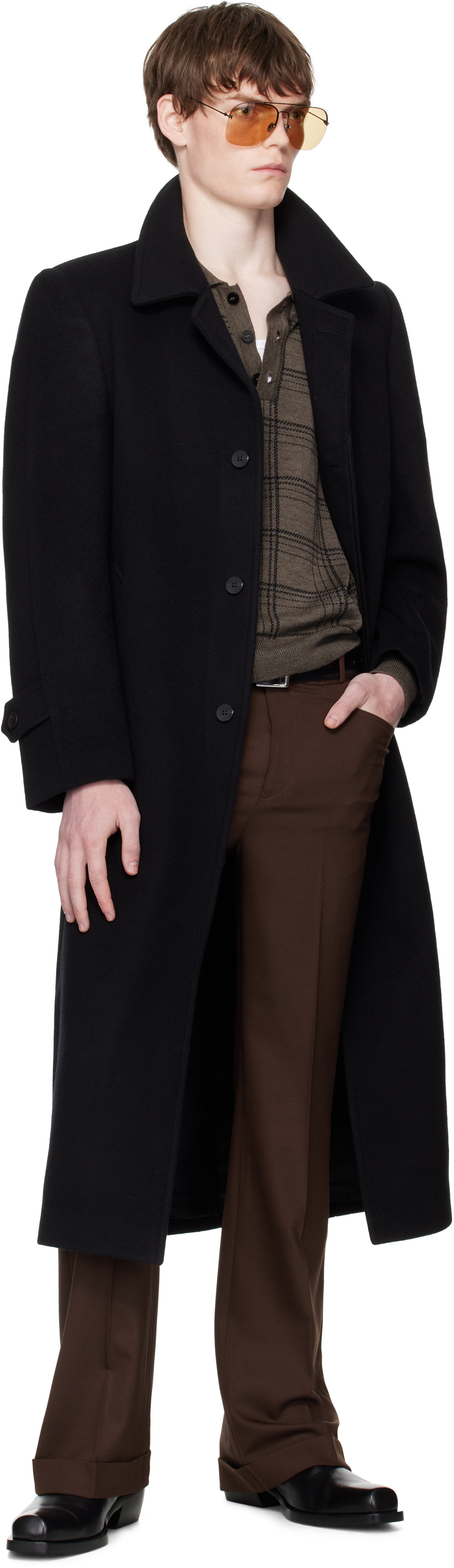 Ernest W. Baker Black Car Coat
