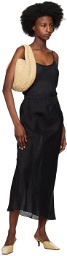 Baserange Black Dydine Maxi Skirt