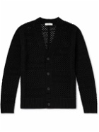 Mr P. - Open-Knit Cotton Cardigan - Black