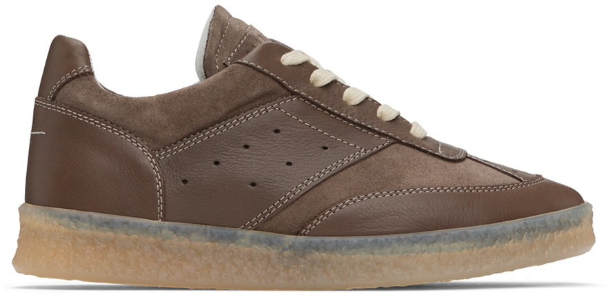 MM6 Maison Margiela Taupe 6 Court Sneakers MM6 Maison Margiela