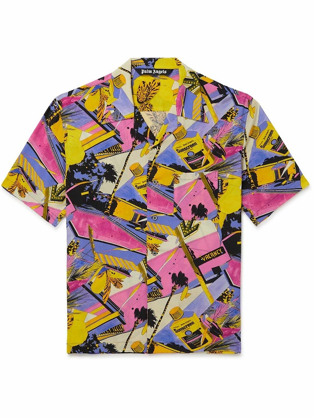 Photo: Palm Angels - Camp-Collar Printed Woven Shirt - Multi