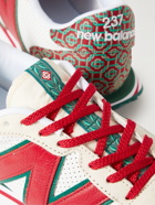 New Balance - Casablanca 237 Suede-Trimmed Logo-Jacquard and Leather Sneakers - White