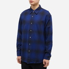 Noma t.d. Men's Ombre Plaid Shirt in Navy/Black