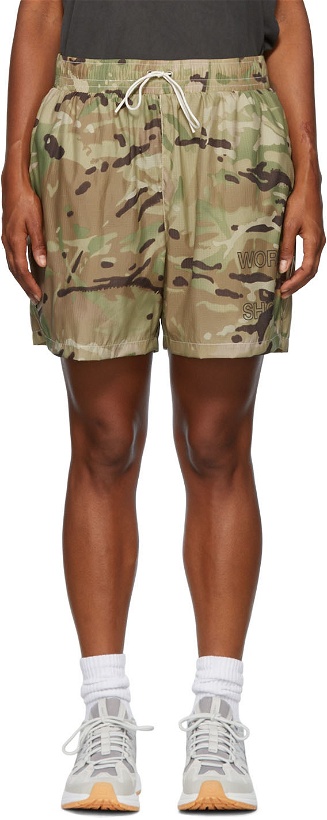 Photo: Our Legacy SSENSE Exclusive Khaki Our Legacy WORKSHOP Running Sport Shorts