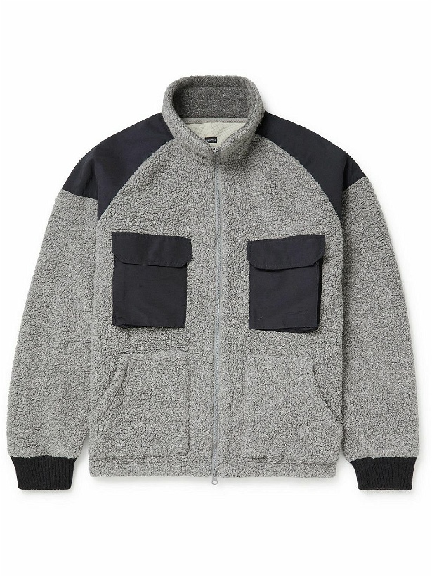 Photo: nanamica - Twill-Trimmed Wool-Blend Fleece Jacket - Gray