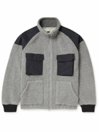 nanamica - Twill-Trimmed Wool-Blend Fleece Jacket - Gray