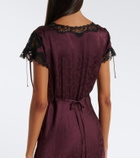 Rixo Fern satin jacquard midi dress