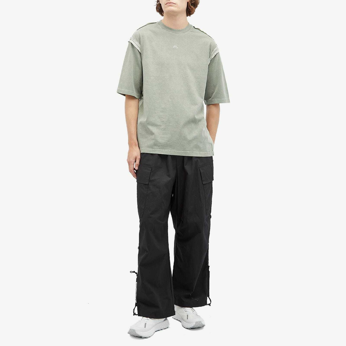 【A-COLD-WALL】GREY GREEN FACADE T-SHIRT A-COLD-WALL* Men's Facade Logo T-Shirt in Grey/Green A-Cold