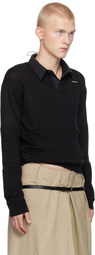 HODAKOVA Black Knitted Rugby Polo
